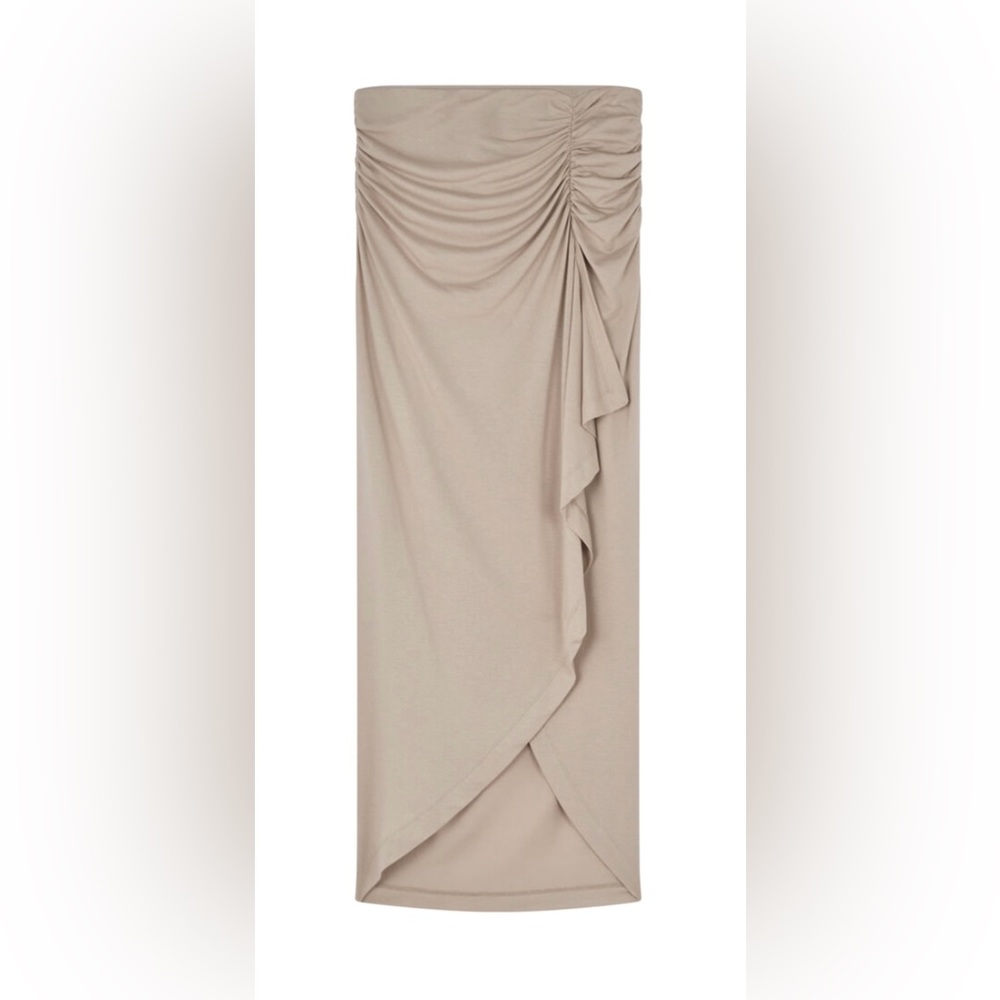 BNWT IRO Kales Midi Skirt Women’s Knit Sz XS Greige Gathers & Frills $295 NEW!